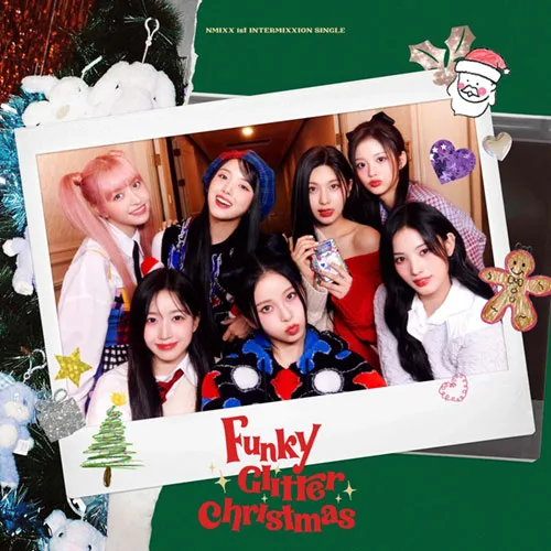 Pochette de l’album Funky Glitter Christmas de NMIXX