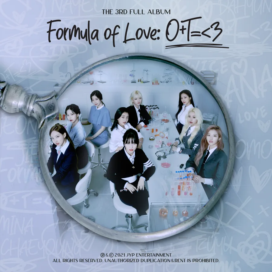 Pochette de l’album Formula of Love: O+T=<3 de TWICE