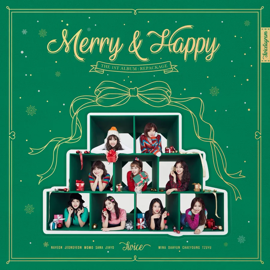 Pochette de l’album Merry & Happy de TWICE