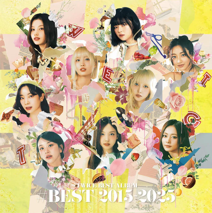 Pochette de l’album TWICE BEST ALBUM #BEST 2015-2025 de TWICE